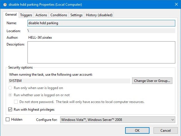 Using hdparm to reduce HDD load unload cycles on Windows system